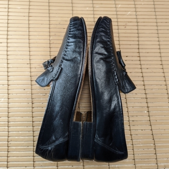 Massimo Emporio Men Black Leather Loafers Tassel  Shoes Size 8.5M.  156pm main image 11